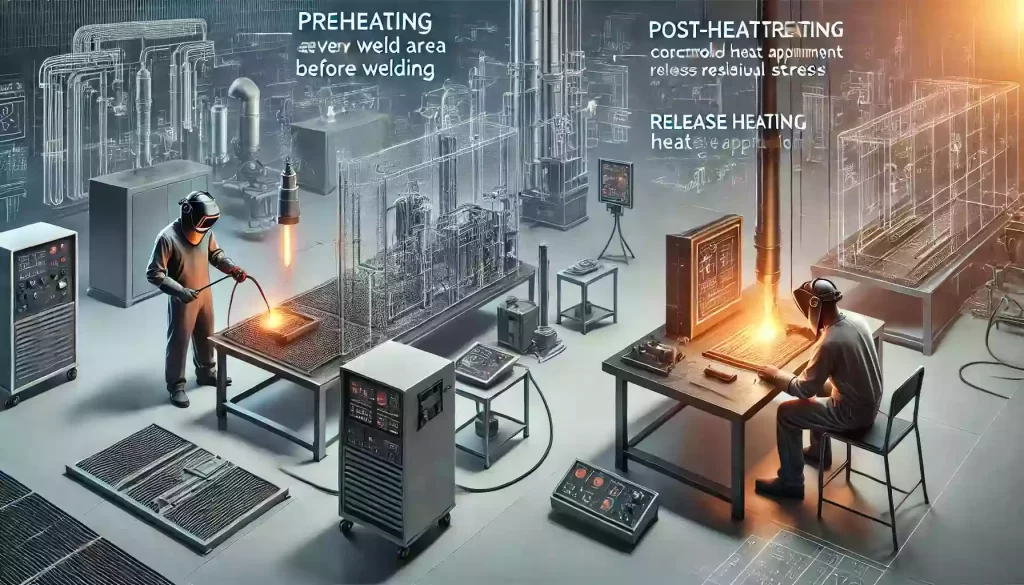 a picture of katana Preheating and Post-Heating Treatment.