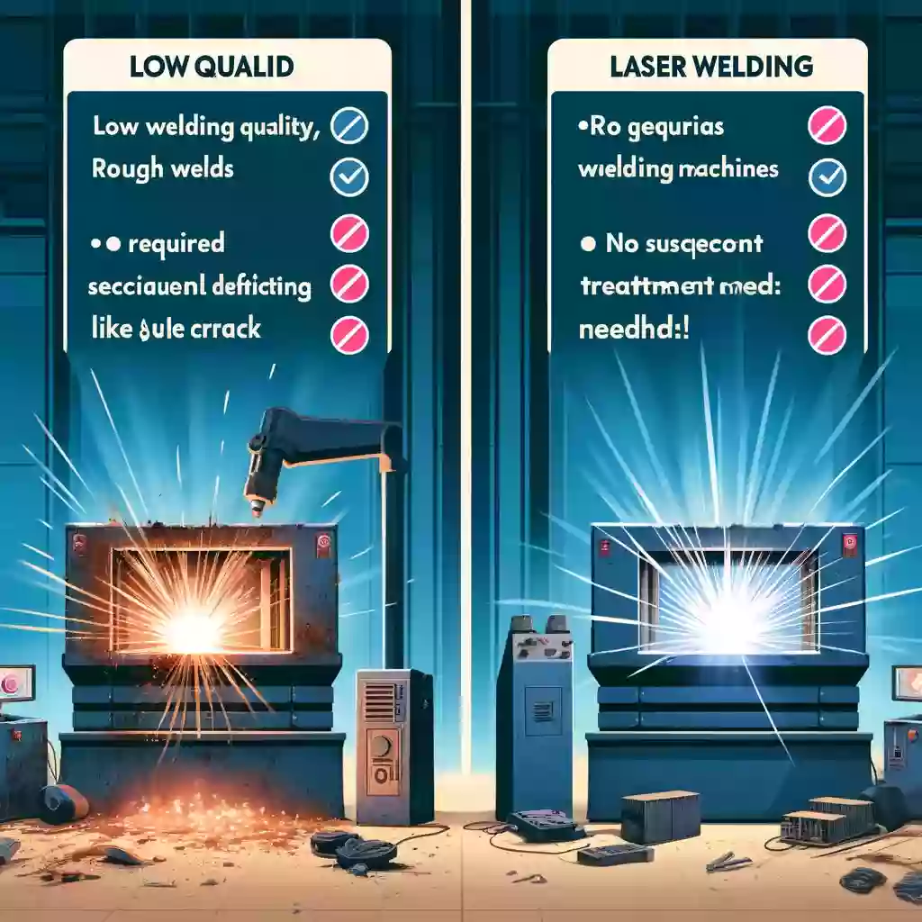 a picture of The welding quality of traditional welding machines is rough