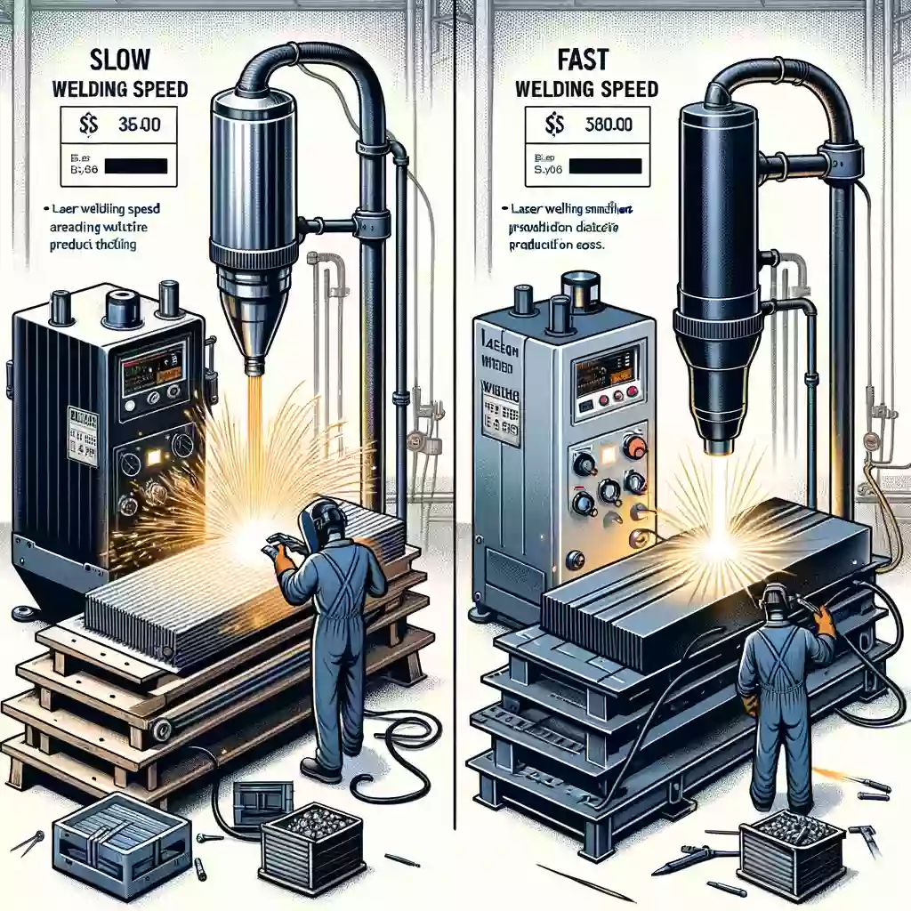 a picture of The welding speed of traditional welding machines is slow